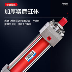 Cylindres hydrauliques robustes HOB50 - Type bi-directionnel à biellette (40/63/80/100X50X125X150*200) avec tige de piston chromée dure - Product Image 3