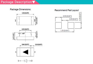 <span class=keywords><strong>Kingbright</strong></span> 0402 SMD LED Lumière de bougie Phototransistors IR Puce Epistar Approuvé ROHS 20mA 2.8-3.6V Garantie 2 ans Lentille zoom 80 - Product Image 4