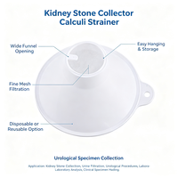 Large Capacity Kidney Stone Collector, High Flow Urine Calculi Strainer for Percutaneous Nephrolithotomy Fragment Drainage