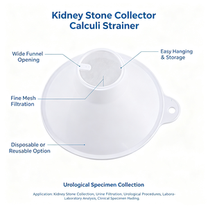 Colector <span class=keywords><strong>de</strong></span> cálculos renales <span class=keywords><strong>de</strong></span> gran capacidad, filtro <span class=keywords><strong>de</strong></span> orina <span class=keywords><strong>de</strong></span> alto flujo para <span class=keywords><strong>drenaje</strong></span> <span class=keywords><strong>de</strong></span> fragmentos en nefrolitotomía percutánea - Product Image 1