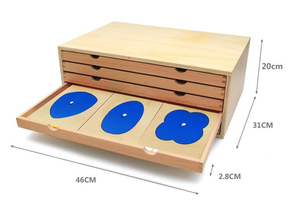 Nuovo Design Set <span class=keywords><strong>Montessori</strong></span> per Asilo Giocattoli in Legno Pannello con Figure Geometriche Armadietto - Product Image 6