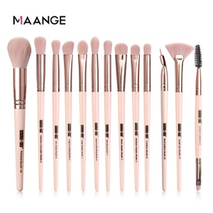 MAANGE, venta al por mayor, 13 Uds., <span class=keywords><strong>brochas</strong></span> de <span class=keywords><strong>maquillaje</strong></span> veganas respetuosas con la piel, juego de <span class=keywords><strong>brochas</strong></span> de <span class=keywords><strong>maquillaje</strong></span> de ojos profesionales esenciales de alta calidad - Product Image 3