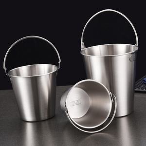 Seau à glace en acier inoxydable 304 avec poignée Seau à collation créative Classique À la mode mini seau à <span class=keywords><strong>champagne</strong></span> polyvalent portable - Product Image 3