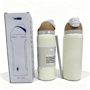 Logotipo Personalizado para Taza Deportiva de Acero Inoxidable de Doble Capa con Aislamiento al Vacío, Botella de Doble Uso con Asa para Exteriores, Directo de Fábrica - Product Image 4