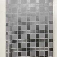 Tissu de rideau jacquard gris à carreaux minimaliste le plus vendu, tissu durable à motifs géométriques pour salon