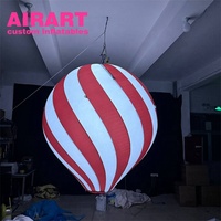 Ballon gonflable rouge personnalisé, décoration de fête, ballon LED gonflable