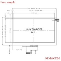 Module d'écran tactile capacitif d'interface 7 pouces IPS TFT LCD 1024x600 RGB/MIPI haute luminosité de qualité industrielle