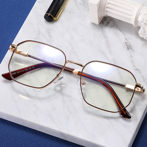 91360 mode hommes métal carré cadre Anti lumière bleue ordinateur lunettes lecture et jouer à des jeux pour protéger les yeux - Product Image 2