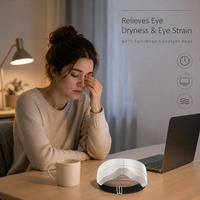 Masque de massage oculaire chauffant pour le travail au bureau, utilisation prolongée devant un ordinateur, soulagement des douleurs oculaires, pliable, portable, design silencieux, pour adultes