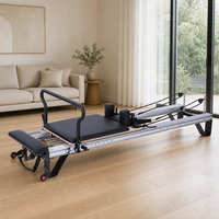 Machine de Pilates Reformer Professionnelle Multifonctionnelle en Aluminium avec Ressorts et Poulies Réglables pour Studio et Gym à Domicile – Garantie 3 Ans sur le Cadre