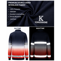 Sweat-shirt surdimensionné pour homme, uniformes de sublimation, polaire 360 g/m², col boutonné, sangles réfléchissantes, sweat à capuche de travail, pull à capuche