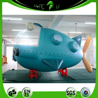 Zeppelin gonflable RC LED de haute qualité, modèle publicitaire, dirigeable gonflable RC avec éclairage pour la promotion et la décoration en extérieur