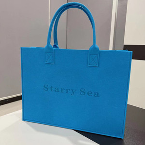 Bolso de mano informal para <span class=keywords><strong>mujer</strong></span>, bolso de fieltro de mano de gran capacidad con cierre abierto, impermeable y forro de poliéster - Product Image 2