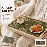 Plateau de service moderne et léger pour pouf, imprimé sur mesure, avec cadre en bois, rembourré, pour repas TV, plateau de service souple pour repas, vente en gros