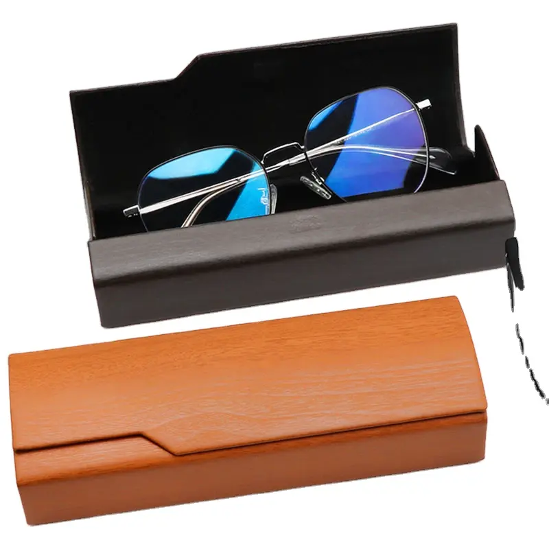 Custom Logo Fashion Leather Glasses Case Sunglasses Case Optical Frame Glasses Case