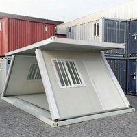 Maison conteneur mini préfabriquée pliable à faible coût, ignifuge et étanche, design moderne, pour chambre à coucher