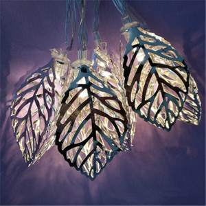Christmas Crismas Festive DIY Decoration <strong>Light</strong> Gold Silver <strong>Leaves</strong> Shape Led String <strong>Light</strong> - Product Image 4