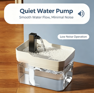 Fontaine à eau pour animaux de compagnie de 1,5 L, réservoir transparent, bol à boire automatique, niveau d'eau visible pour chats et chiens - Product Image 2