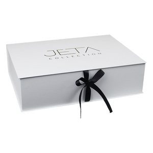 New design custom logo silk scarf packaging Foldable paper gift box with ribbon