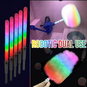LED Cotton <b>Candy</b> <b>Machine</b> Cone Set Glowing Rainbow Cotton <b>Candy</b> Sticks Portable Party Treat Display for Events - Product Image 2