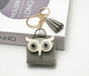 Colgante <span class=keywords><strong>en</strong></span> miniatura, Bolso pequeño, Llavero, Bolso con diseño <span class=keywords><strong>de</strong></span> búho, Accesorio <span class=keywords><strong>de</strong></span> nicho, Monedero <span class=keywords><strong>de</strong></span> cuero, Adorno colgante - Product Image 2