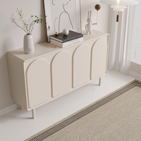Meuble d'appoint moderne en métal blanc pour salon avec tiroir, console de luxe de haute qualité, buffet moderne, boîte à chaussures