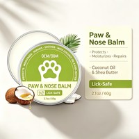 Baume hydratant et protecteur pour les pattes et le nez des animaux avec huile de coco et beurre de karité pour chiens et chats, pour pattes sèches, usage extérieur