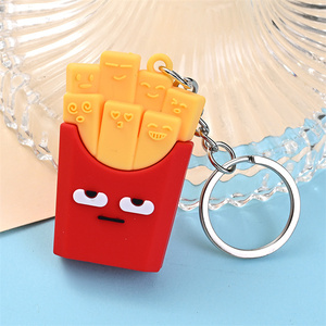 Hamburger simulé, frites Pizza porte-clés pendentif créatif doux gélatine pendentif sac suspendu décoration petit cadeau - Product Image 6