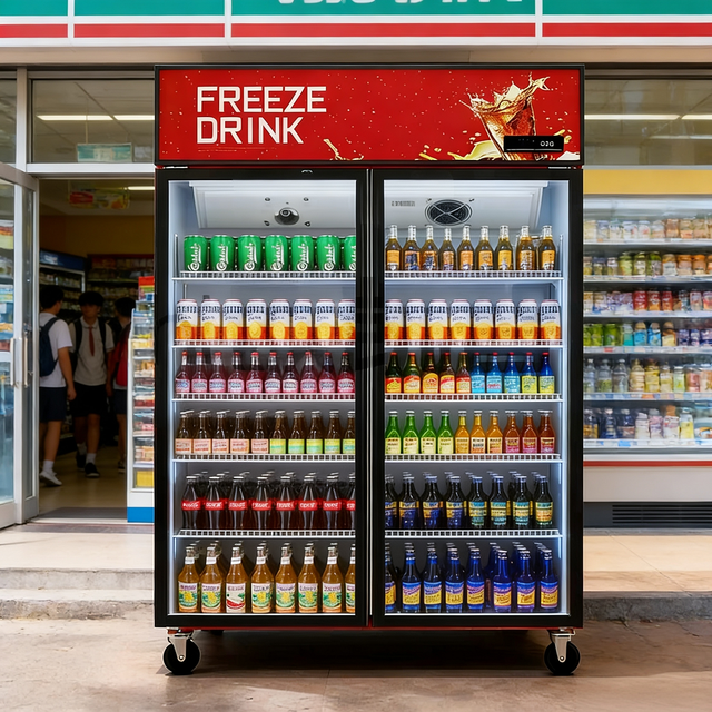 Commercial Supermarket Display Refrigerator Single/Double/Three Glass Door Beer Fridge Vertical Upright Drink Refrigerator