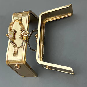 Fermoir Métallique Baiser Ancien Cadre Serrure Arche à Poignée Fleur pour Sac à Main, <span class=keywords><strong>Porte</strong></span>-<span class=keywords><strong>Monnaie</strong></span>, Portefeuille, Fabrication Artisanale - Product Image 3