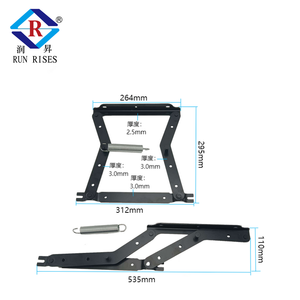 Charnière de conversion pour canapé-lit C69-1 en fer robuste, mécanisme de bascule, installation facile et fluide pour la maison, l'atelier, la salle de bain, l'école, l'hôpital - Product Image 1