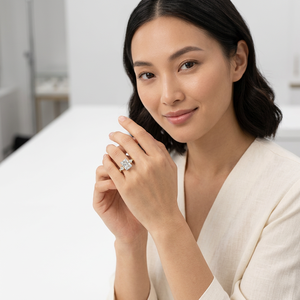 Anillo de Diamantes Cultivados en Laboratorio Certificado por IGI para Mujer, Joyería de Lujo Ligero, Anillo de Compromiso y Boda con Diamantes Cultivados en Laboratorio - Product Image 2