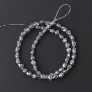 Perlas Keshi Barrocas Blancas Naturales de Grado AAA de 5-6 mm, Alto Brillo, Agua Dulce Reciclada, Sin Núcleo, Forma Única para <span class=keywords><strong>la</strong></span> Elaboración de Joyas - Product Image 5