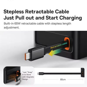 <span class=keywords><strong>Baseus</strong></span> - Cargador de Escritorio Rápido GaN de 65 W, Regleta de Alimentación Digital con <span class=keywords><strong>Control</strong></span> Táctil, 3 Tomas de CA, <span class=keywords><strong>Control</strong></span> Remoto por Aplicación para Accesorios de Juegos - Product Image 2