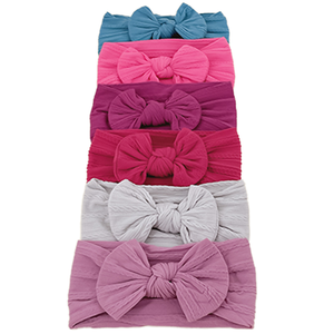 Protector de banda para el cabello de bebé de nailon con combinación de 6 colores, gorra de Fontanelle para fiesta de niños pequeños, lazo sin cabeza bonito de 16*8cm - Product Image 1