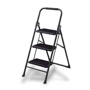 Échelle pliante en métal 3 marches avec pieds antidérapants caoutchoutés 47x113 cm capacité 150 kg - Product Image 1