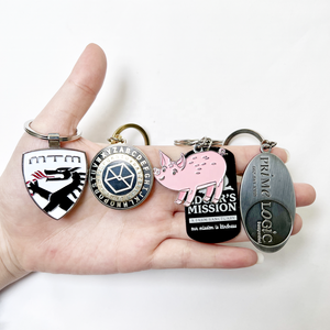 2024 Wholesale Custom Soft Hard Metal Key Chain Zinc Alloy Key Holder Personalised Logo Souvenir Keychains