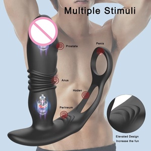 Remote Control Telescopic <strong>Butt</strong> <strong>Plug</strong> with Cock Ring Penis Delay Ejaculation Prostate Massage Vibrating Dlido Male Anal Vibrator - Product Image 6
