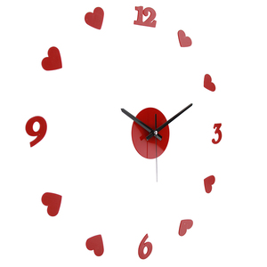 <span class=keywords><strong>Reloj</strong></span> <span class=keywords><strong>de</strong></span> <span class=keywords><strong>pared</strong></span> grande y creativo en forma <span class=keywords><strong>de</strong></span> corazón, <span class=keywords><strong>Adhesivo</strong></span> <span class=keywords><strong>de</strong></span> <span class=keywords><strong>pared</strong></span> en 3D, silencioso, acrílico, cuarzo - Product Image 4
