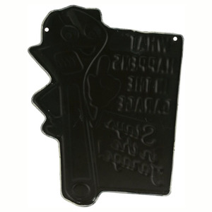 Panneau en métal gaufré « Ce qui se passe dans le <span class=keywords><strong>garage</strong></span> » - Panneau de <span class=keywords><strong>garage</strong></span> amusant, panneau de style vintage pour la cuisine ou la « cave » du homme - Product Image 5