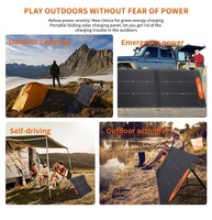 Panneau solaire pliable Glory Solar Full Black 200W 20V 11.12A, cellule BC à haute efficacité 24.8%, étanche IP67, certifié CE, pour le camping en plein air