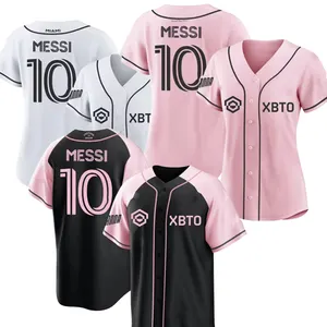 Lionel Messi Inter Miami Baseball Cool Base Women Short Sleeves Uniform Jerseys Custom Sports Shirts