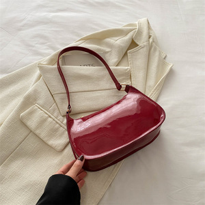 Bolsos de moda para mujer, bolsos informales, bolsos de mano para mujer, bolso de hombro de cuero PU de Color sólido, bolsos para axilas - Product Image 4