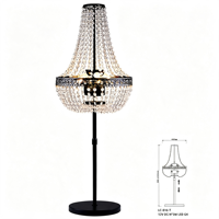Lampe de table moderne en acrylique et métal, style lustre en cristal, pour centre de table de mariage et salle de banquet de luxe