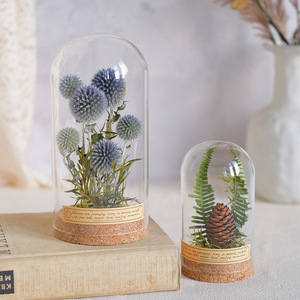 Cubierta de cristal de girasol Retro hecha a mano, decoración de estantería de micropaisaje, espécimen de planta conservada creativa, Idea de regalo de cumpleaños - Product Image 3