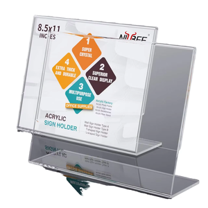 Support en acrylique transparent <span class=keywords><strong>A4</strong></span> 8.5*11 pour bureau, magasin et restaurant, 36 pièces - Product Image 4