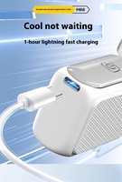 Kipas Tangan OEM Pabrik Grosir 100 Kecepatan dengan Layar Digital LED 1800mAh Kipas Turbo Mini Isi Ulang Kipas Saku Portabel