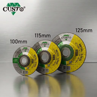 Meuleuse d'angle professionnelle de 5 pouces T27 à centre dépressionné pour le métal, l'acier inoxydable, l'inox, disque de meulage abrasif 125 6 22 mm