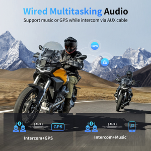 Fodsports-Accesorios para motocicleta con micrófono, <span class=keywords><strong>intercomunicador</strong></span> para casco, Bluetooth, IP65, 2000M, M, 10 jinetes - Product Image 3