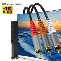 Câble audio-vidéo 3 RCA adapté pour amplificateur, égaliseur, limiteur, filtre passe-bas, décodeur numérique, microphone et caméra vidéo